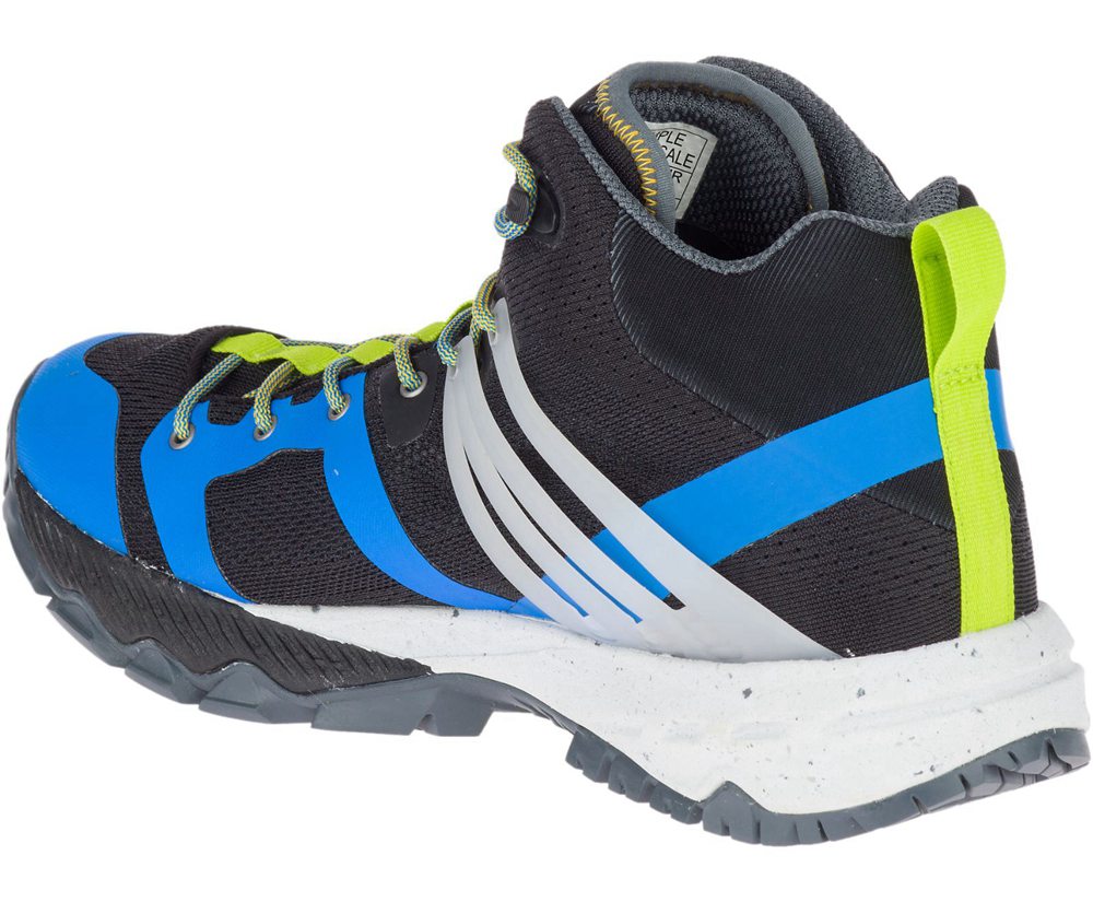 Merrell Vandrestøvler Herre - Mqm Ace Mid Waterproof - Sort/Blå/Grøn - IZM274856